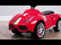 Ferrari 488 Push Along Licensed Push Along Ride On Car For Kids With Parental Remote Control Inf...