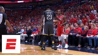 Draymond Green and Rajon Rondo get into it early in Game 3 of Warriors vs. Pelicans | ESPN