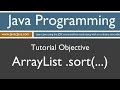 Learn Java Programming - ArrayList sort Method Tutorial