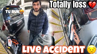 My Live Accident 💔//Bike😭totally loss💔hogi//￼ Support🙏🏼//Quit😫motovloging?