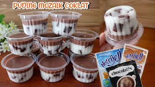 RESEP PUDING SUSU COKLAT MOZAIK CUP, Lembut dan Kenyal