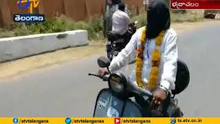 Man Attracting | Scooter Driving With Blindfold Eyes | at Bhadrachalam