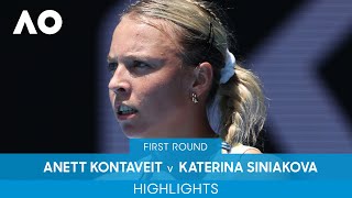 Anett Kontaveit v Katerina Siniakova Highlights (1R) | Australian Open 2022