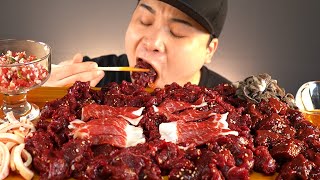 붉은빛깔의 싱싱한 육사시미와 특수부위 먹방~!! 리얼사운드 ASMR social eating Mukbang(Eating Show)