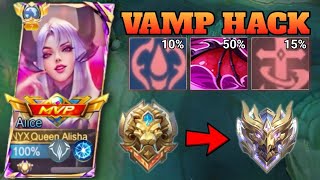 FINALLY!! ALICE NEW BEST FULL VAMPIRE BUILD FOR MID LANE IN RANK! (100% BROKEN🔥)