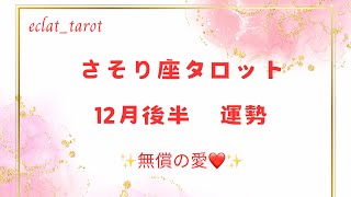 星座占い✨12月後半運勢【さそり座さん】タロット前向きリーディング‼︎神回‼︎全さそり座さん見て！生死をかけた経験…