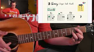 3 Easy Super Sad Chords Guitar Tutorial