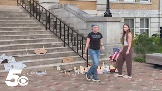 Two arrested after Charlie Kirk memorial allegedly vandalized in Arkansas