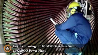 Dry Ice Blasting of 100 MW Generator Stator at KAPCO Power Plant