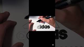 Drawing the Adidas logo #shorts #art #drawing #poscas #poscamarkers #draw #poscapens