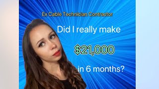 How much 💵money💰I ACTUALLY made as a Cable Technician Contractor- PROOF with NUMBERS & math