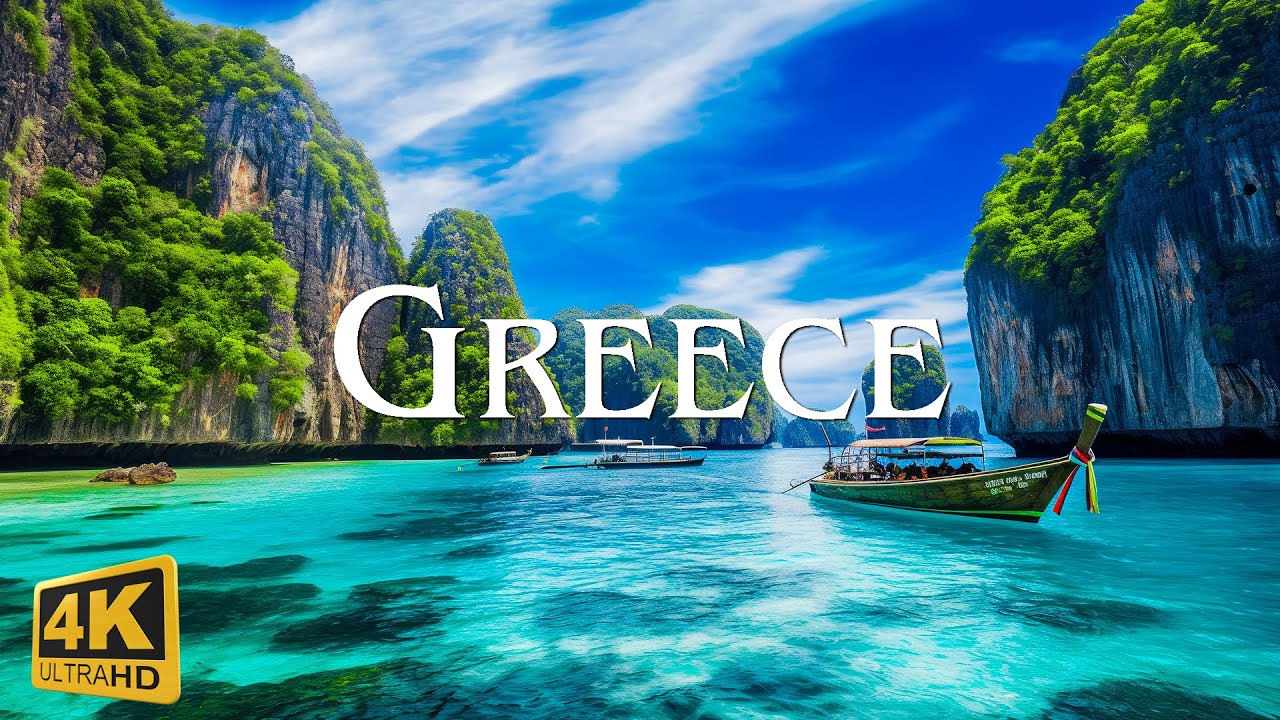 Flying Over Greece 4k Uhd Relaxing Music Along With Beautiful