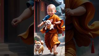 so cute little monk 🤩👌🔥#youtubeshorts #cute #shorts 😍