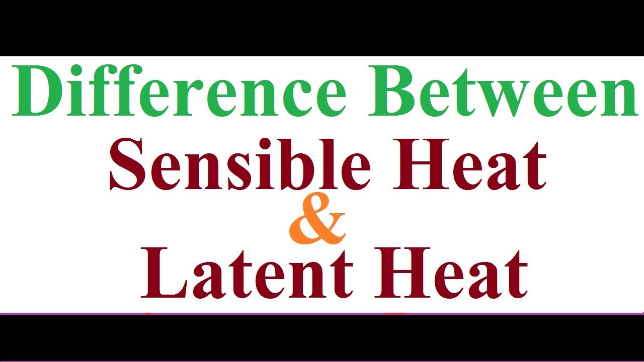 Difference Between Sensible Heat And Latent Heat - YouTube