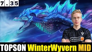 🔥TOPSON [Winter Wyvern] MID 7.35 - DOTA 2 HIGHEST MMR MATCH #dota2    #dota2gameplay #topson