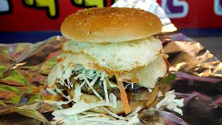 Cheese Waterfall Hamburger - Korean street food