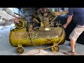 The Process Of Restoring A Severely Damaged Air Compressor // The Project Reviving Classic Machines