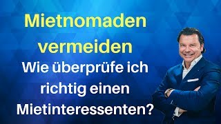 Mietnomaden vermeiden🚯🚯 Wie prüfe ich Mieter und schütze mich vor Mietnomaden? Paul Misar