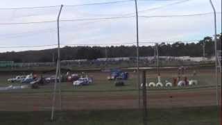 Sprint Car roll over Latrobe Speedway Tasmania