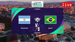 Argentina vs Brazil | eFootball PES Live Gameplay Simulation | Mr. Jdium