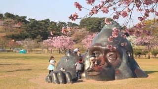 秋田140【日本国花苑】井川町《彫刻と花のワンダーランド》