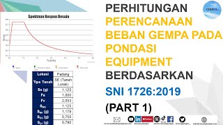 Excel Perencanaan Beban Gempa Pondasi Equipment Berdasarkan SNI 1726:2019 [Perencanaan Beban Part 1]