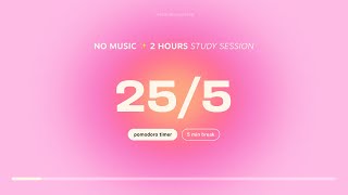 Aesthetic Pomodoro Timer 4x25min | Study \u0026 Work motivation | Stay focused and Productive | Pink Aura