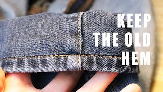 How to Hem Jeans Using the Original/Existing Hem - Looks Like They Haven't Been Altered!