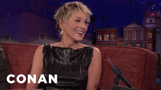 Sharon Stone Did Martial Arts With Her Three Sons | CONAN on TBS