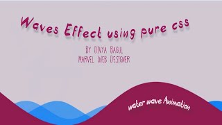 Water Waves Animation Using Pure CSS | Waves Effect CSS |BY INSPIREDWAY | INSPIREDWAY