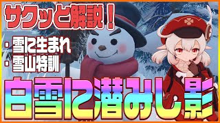 【原神】白雪に潜みし影！「雪に生まれ」「雪山特訓」イベントのやり方をサクッと解説！【Genshin】