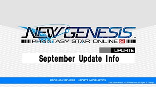 PSO2 NEW GENESIS September Updates Introduction Video