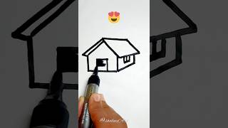 "drawing easy house"/#shorts #drawing #home