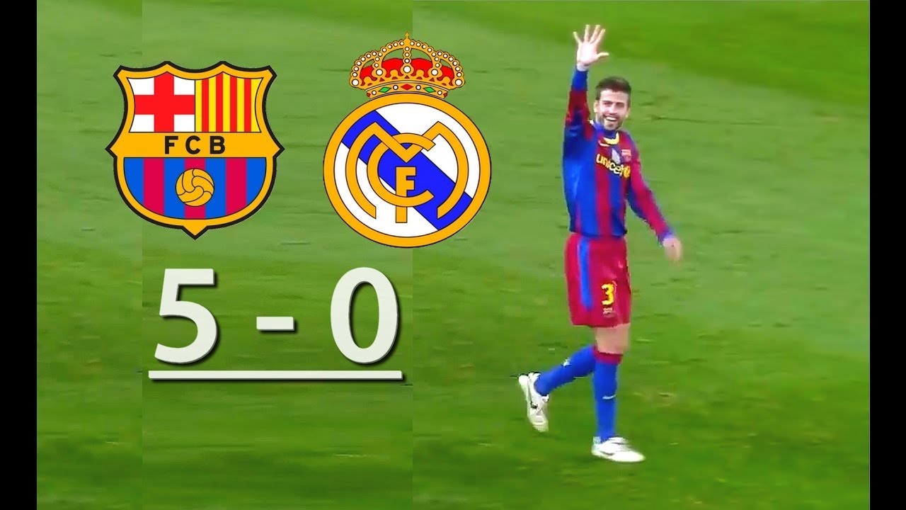 BARCELONA 5 VS REAL MADRID 0 ( PARTIDO COMPLETO ) - YouTube