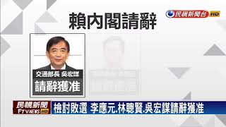 檢討敗選 李應元、林聰賢、吳宏謀請辭獲准－民視新聞