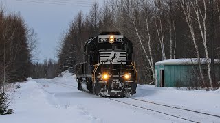 Ontario Northland 1741 leads X211 through Larder Lake