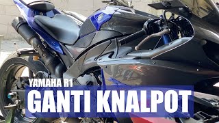 MOGE PAKE KNALPOT CARBON LOKAL? | YAMAHA R1