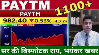 Paytm Share kyon bhag raha hai,buy or not ?paytm share news today anil singhvi/analysis,target