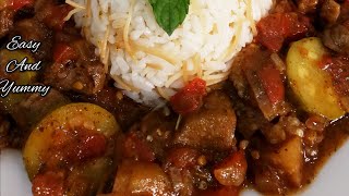 طباخ روحه اللحم بالخضار بطريقة لذيذة وسريعة || Tabbakh Roho - vegetables with meat Recipe