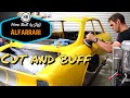 Cutting and buffing the Alfarrari  - Ferrari engined Alfa 105 Alfarrari build part 154