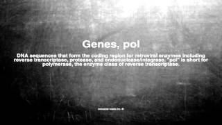 Medical vocabulary: What does Genes, pol mean