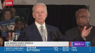 Joe Biden victory speech after winning South Carolina primary: full video