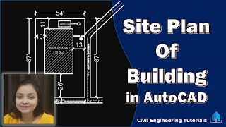 How to draw a Site Plan of building in AutoCAD || Building #2 ||  Making Civil Site Plan