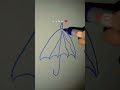 How to draw a umbrella drawing #shorts