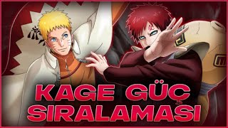 KAGE RANKED POWER LEVELS - Anime Divanı