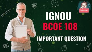 BCOE 108 IMPORTANT QUESTIONS|ECO8| Most important question |exam preparation|English|ignou