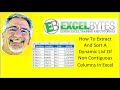 How To Extract And Sort A Dynamic List Of Non Contiguous Columns In Excel
