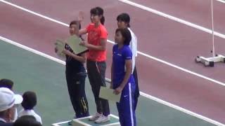 第64回全日本実業団陸上女子100m表彰式(福島 世古 三宅)