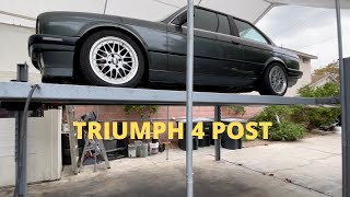 1 Year review Triumph Tall Storage Lift, NSS-8XLT, 4 Post Parking lift, 8,000-lb Capacity