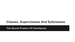 JAVA Programming Tutorials - How to use Classes, Superclasses And Subclasses in JAVA - 16